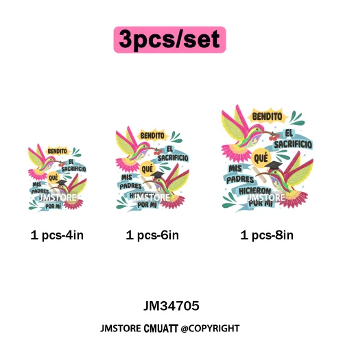 Funny Mexican Self-Love Latina Amor Propio Era Inverted Washable Iron on DTF Transfers Stickers Ready to Press for Sweatshirts