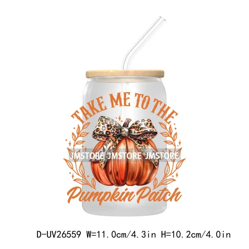 Coquette Pumpkin Spice Coffee Club UV DTF Transfer Stickers Decals For Libbey Cold Cups Mugs Tumbler Custom Retro Fall Autumn