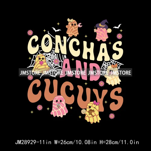 Cute Aqui Espantan Mexican Ghost Creepy Conchita Era Conchas And Cucuys Iron On DTF Transfer Stickers Ready To Press For Hoodies