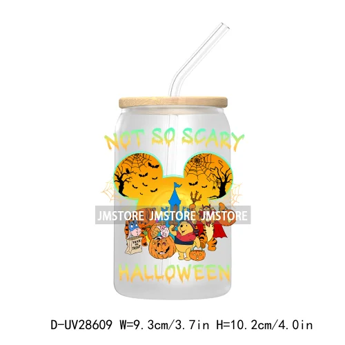 Cartoon Halloween Trick Or Treat UV DTF Transfer Stickers Decals For Libbey Cold Cups Mug Tumbler High Quality Label Hocus Pocus