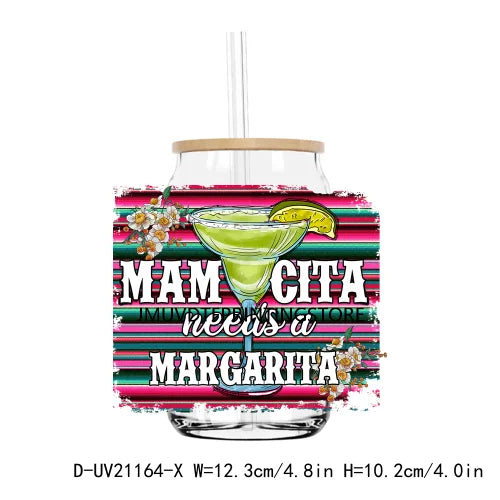 Mecican Cinco De Mayo Sombrero Hat UV DTF Transfers Stickers Decals For Libbey Cold Cups Mugs Tumbler Waterproof DIY Logo Latina