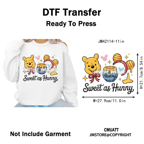 Colorful Mouse Headbands Cartoon Animal Princess Character Iron on DTF Washable Transfers Stickers Ready to Press for Clothes