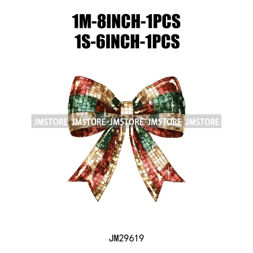 Gingerbread Reindeer Red Coquette Bow Girly Christmas Vibes Iron On DTF Transfers Stickers Ready To Press For Sweatshirt Bags