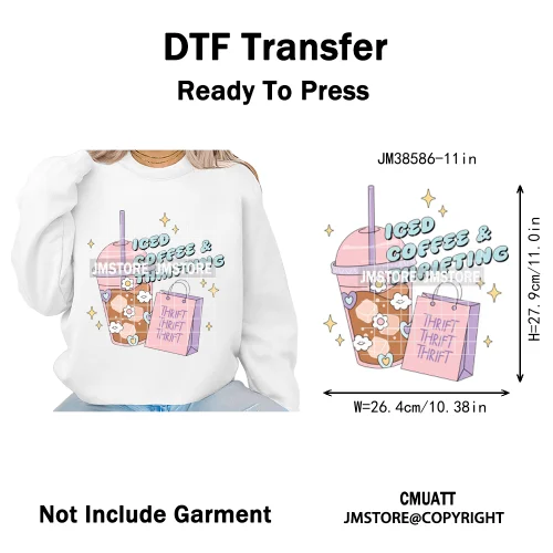 Funny Book Lover Club Inspirational Sayings Reading Coffee Iron on DTF Washable Transfers Stickers Ready to Press for Clothing