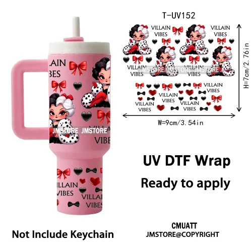 Princess Cartoon Queen Heart Wholesale Bulk UV DTF Wraps Ready To Apply Transfer Stickers Waterproof For Mini Tumbler Keychain