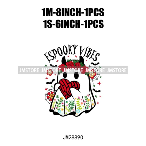 Pan Tasmas Spooky Halloween Conchas Cucuys Mexican Spooky Season Ghost Iron On DTF Transfer Stickers Ready To Press For T-shirts