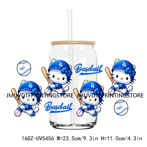 Popular Cartoon Character Sport 16OZ UV DTF Cup Wrap Transfer Stickers Custom Label Durable Waterproof Logo For Libbey Glass Can