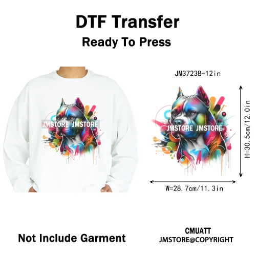 12in Cool Jungle King Beats Graffiti Hip Hop Animals Lover Iron on DTF Thermal Transfers Stickers Ready to Press for T-shirts