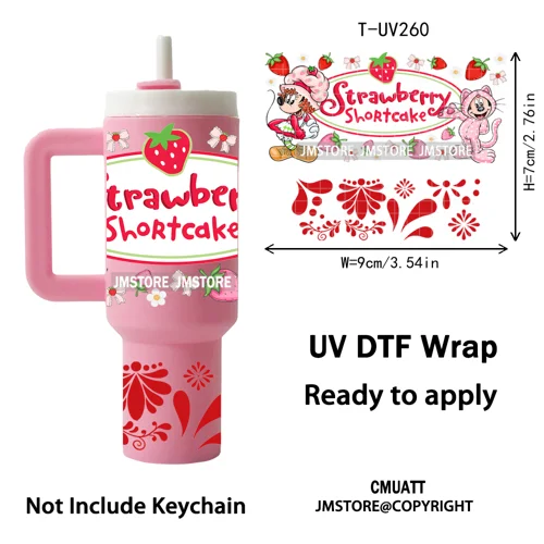 Princess Mirror Coquette Bow Family Vacation UV DTF Wraps Ready To Use Transfer Stickers Waterproof For Mini Tumbler Keychain
