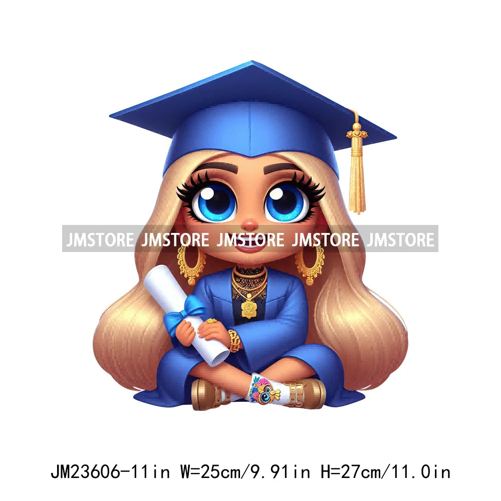 Chicano Graduation Para Mi Familia Si Se Pudo Chicano Educated Latina Sernior School Girls DTF Transfer Stickers For T-shirts