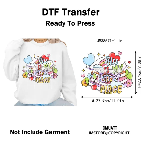 Funny Book Lover Club Inspirational Sayings Reading Coffee Iron on DTF Washable Transfers Stickers Ready to Press for Clothing