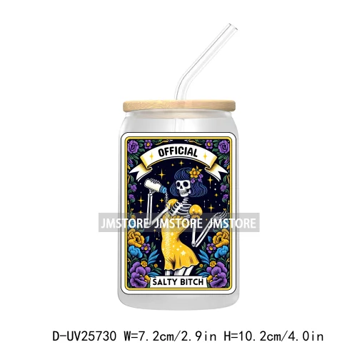 The Nurse Snarky Witchy Tarot Card UV DTF Transfer Stickers Decals For Libbey Cold Cups Mugs Durable Custom Labels Humor Sarcasm