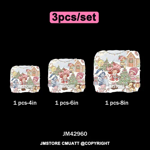 Cartoon Holiday Mouse Gingerbread Baking Christmas Tis The Season Iron on DTF Heat Transfers Stickers Ready to Press for Clothes