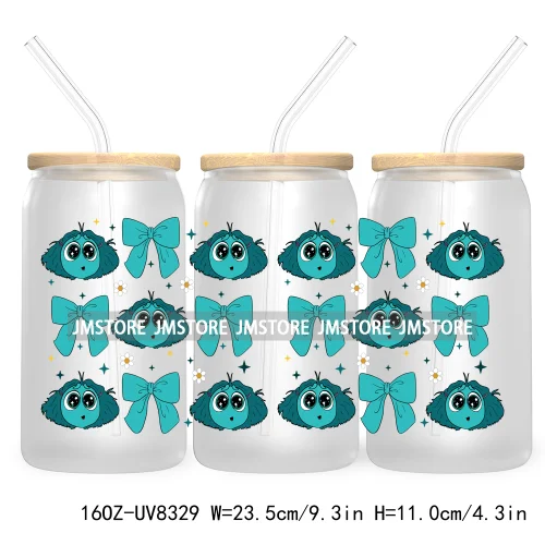 It's Okay To Feel All The Feels UV DTF Cup Wrap For 16OZ Glass Cup Can Transfer Stickers Custom Label Logo Inside Out Characters