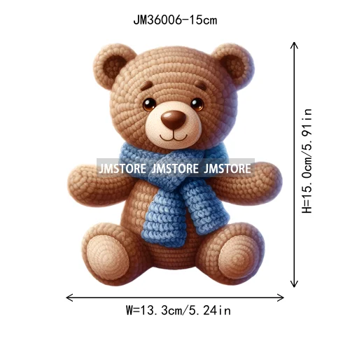 15cm 5.9in Kid Panda Bear Animal Iron On Heat Transfer Sticker For Clothes Printed Vinyl Thermal Applique Washable T-Shirt Decal