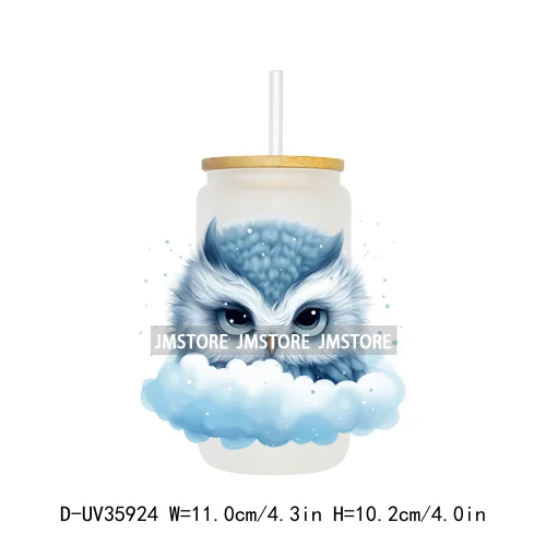 Dreamy Sleeping Baby Animals UV Sticker Decals For Libbey Cold Cups Mugs Tumbler Transfer Stickers Waterproof Top Quality Prints