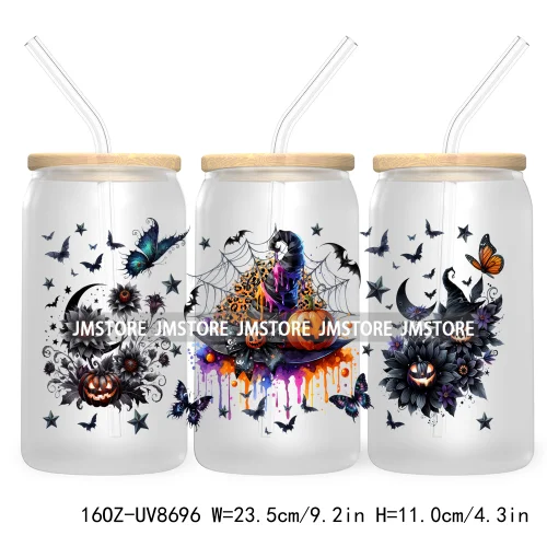 Witching Hour Cocktail Club 16OZ UV DTF Cup Wrap Transfer Stickers Halloween Custom Labels Waterproof Logo For Libbey Glass Can