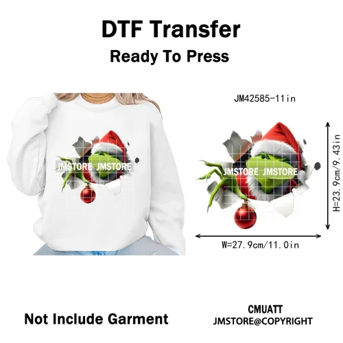 Cute Cartoon Character Coffee Cup Coquette Candy Merry Christmas Iron on DTF Heat Transfers Stickers Ready to Press for Hoodies