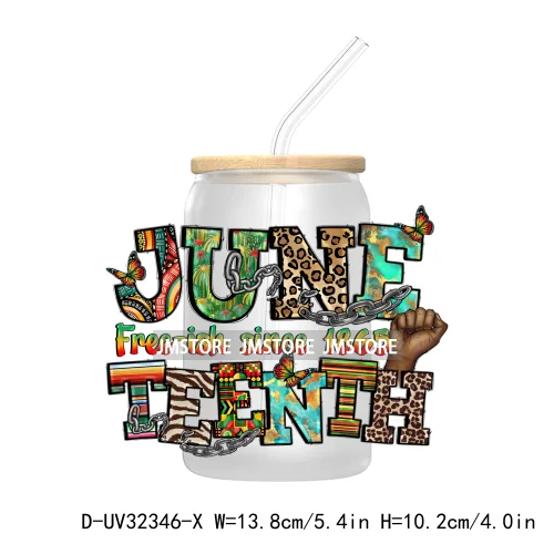 I'm Black History Black Nurse Teacher Magic Juneteenth 1865 UV DTF Transfer Stickers Decals For Libbey Cold Cups Mugs Tumbler