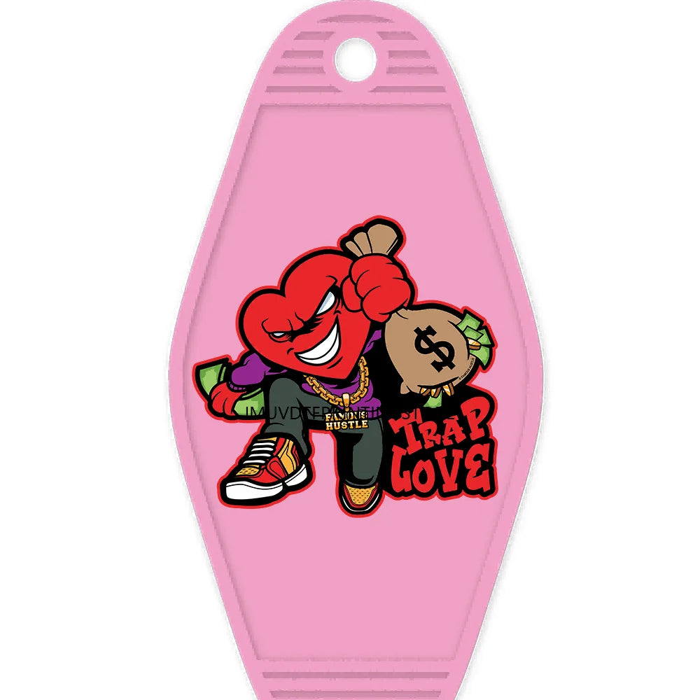 Famous Hustle Bear High Quality WaterProof UV DTF Sticker For Motel Hotel Keychain Colorful Teddy Bears