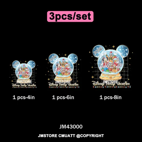 Funny Cartoon Mouse Friends Merry Christmas Movie Character Xmas Season Iron on DTF Transfer Stickers Ready to Press for Hoodies