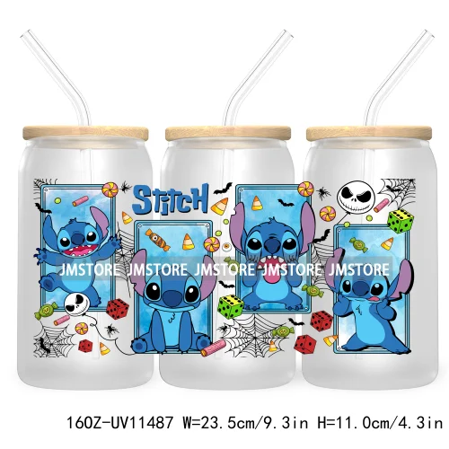 Christmas Cartoon Friends Holiday Season 16OZ UV Cup Wrap DTF Transfer Stickers For Libbey Glass Can Cup Tumbler Waterproof Logo