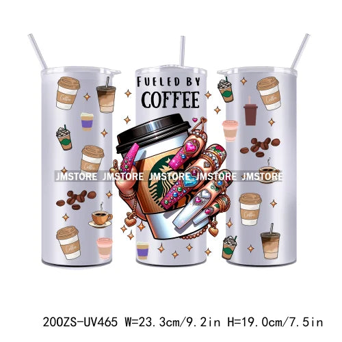 Nail Tech Black Woman Nails 20OZ Straight Skinny Tumbler Wrap UV DTF Cup Wraps Custom Labels Transfer Sticker Waterproof Logo