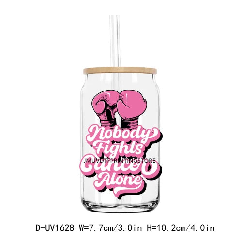 Breast Cancer UV DTF Transfers Stickers Decals For Libbey Cold Cups Mugs Tumbler Waterproof DIY Craft