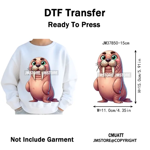 15cm 5.9in Kids Funny Hairy Cartoon Birds Animal Washable Iron on DTF Transfers Stickers Printing Ready to Press for Clothing