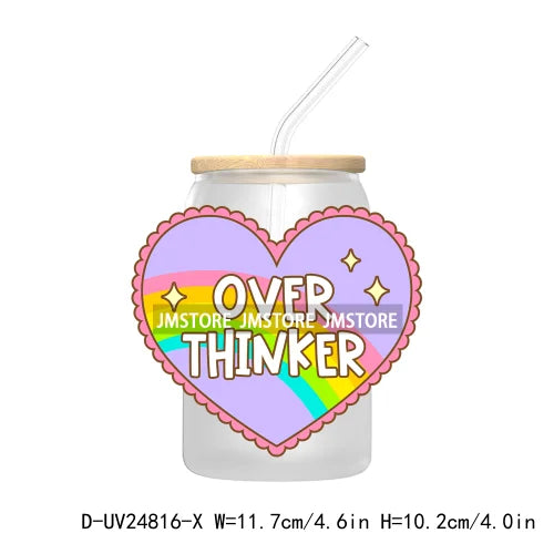 Be Kind To Your Mind Mental Health UV DTF Transfers Stickers Decals For Libbey Cold Cups Mugs Tumbler Waterproof DIY Craft