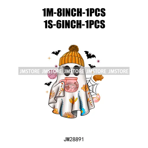 Pan Tasmas Spooky Halloween Conchas Cucuys Mexican Spooky Season Ghost Iron On DTF Transfer Stickers Ready To Press For T-shirts