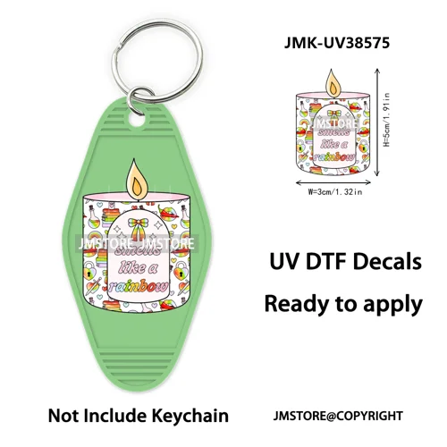 Back To School Teacher Coquette Bow UV DTF Motel Keychain Wraps Ready To Apply Waterproof High Quality Hotel Keychain Decals