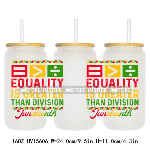 Juneteenth Vibes Sneaker And Heel Afro Woman 16OZ UV DTF Cup Wraps Ready To Apply Transfer Stickers For Libbey Glass Can Tumbler