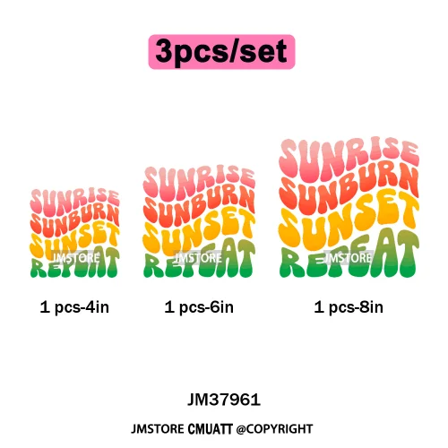 Hello Summer Beach Vibes Stay Cool Live In Sunshine Hot Mom Cowgirl Iron on DTF Transfers Stickers Ready to Press for T-shirts