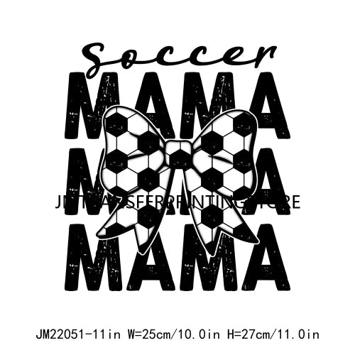 In My Ball Sport Mom Era Mother's Day Faux Glitter Dalmatian Lightning Bolt Soccer Mama DTF Transfer Stickers For Clothing