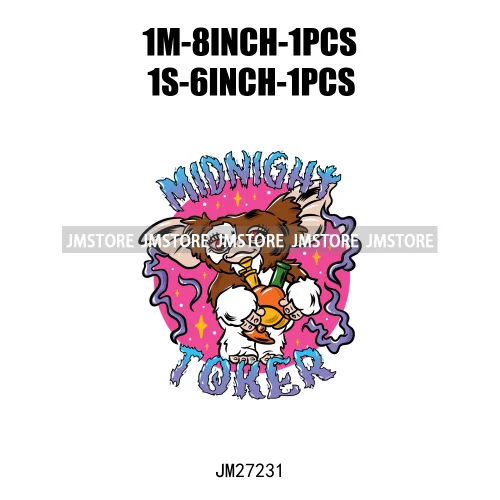 Cartoon Halloween Season Let's Go Ghouls Burn Sage Not Witches Spooky Vibes DTF Iron On Heat Press Transfer Stickers For Clothes