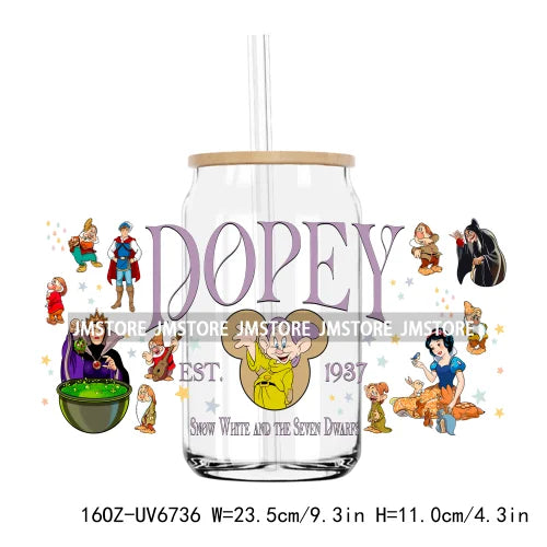 Cartoon Movie Character Best Friends UV DTF Sticker For 16OZ Libbey Glass Cup Can Wrap Transfer Stickers Custom Labels DIY Logo