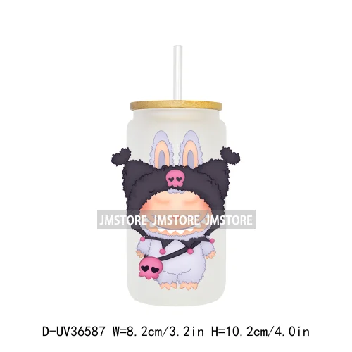 Funny Cartoon Monster Doll In Costume UV Sticker Decals For Libbey Cold Cups Mugs Tumbler Transfer Stickers Waterproof Prints