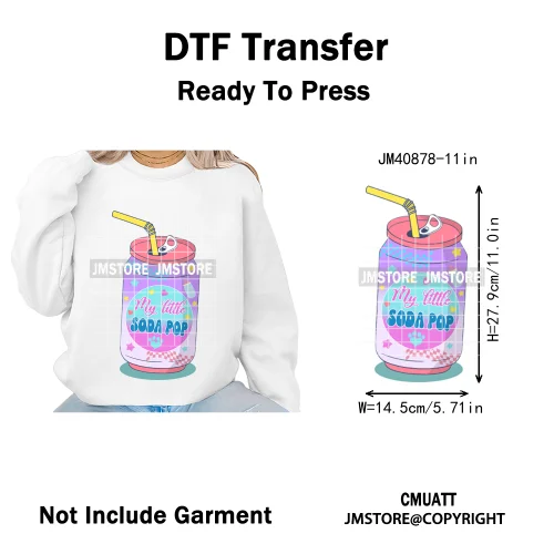 Cartoon Girl Group Boy Band Music Fans Anime Lover Soda Pop Iron on DTF Washable Transfers Stickers Ready to Press for T-shirts