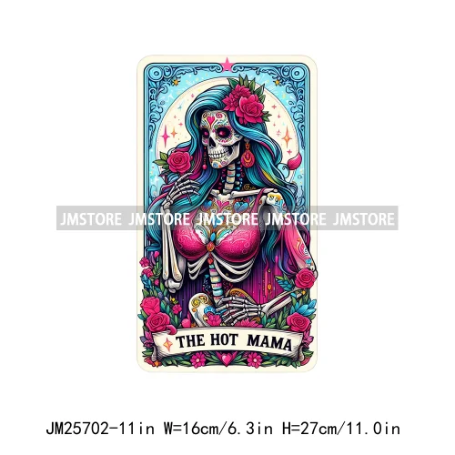 Wholesale Hot Mama Teacher Design Hockey Baseball Player Tarot Card DTF Iron on Decals Heat Press Transfer Stickers for Clothing