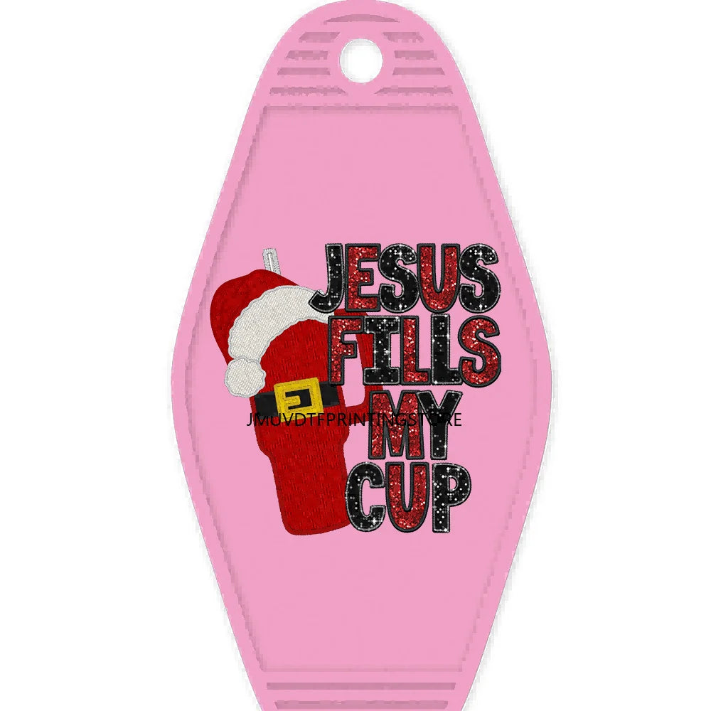 Retro Christmas Santa Claus Season High Quality WaterProof UV DTF Sticker For Motel Hotel Keychain Winterbasics