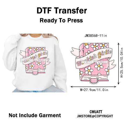 Funny Book Lover Club Inspirational Sayings Reading Coffee Iron on DTF Washable Transfers Stickers Ready to Press for Clothing