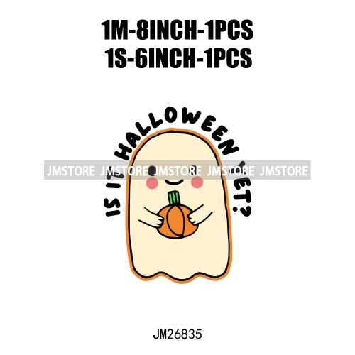 Hot Cute Spooky Ghouls Boo Read Club Bookish Halloween DTF Printing Iron On Transfer Stickers Ready To Press For Hoodies Bags