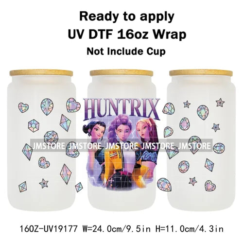 Kpop Idol Fan Art Anime Lover Gift UV DTF Cup Wrap Ready To Apply Transfer Stickers 16OZ Tumbler Wraps DIY For Libbey Glass Can