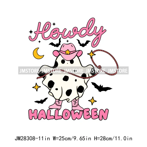 Howdy Halloween Spooky Book Lover Club Boo Jee Designs Ghosting You For Books Coffee Iron On DTF Transfers Stickers For Hoodies