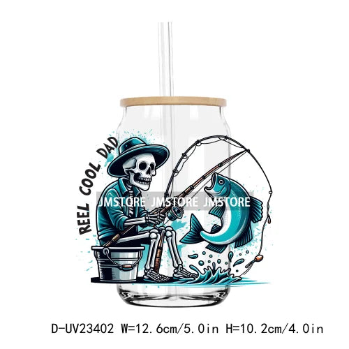 Doing Hot Dad Stuff Beer Bod Skeleton UV DTF Transfer Stickers Decals For Libbey Cold Cup Mugs Tumbler Waterproof DIY Craft Logo