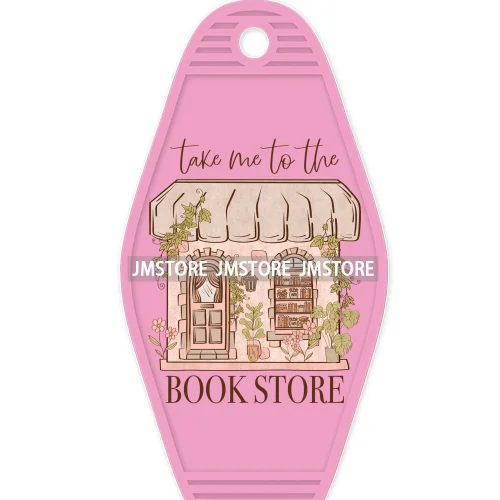 Take Me To The Bookstore High Quality WaterProof UV DTF Sticker For Motel Hotel Keychain Custom Labels Motivational Books Quotes