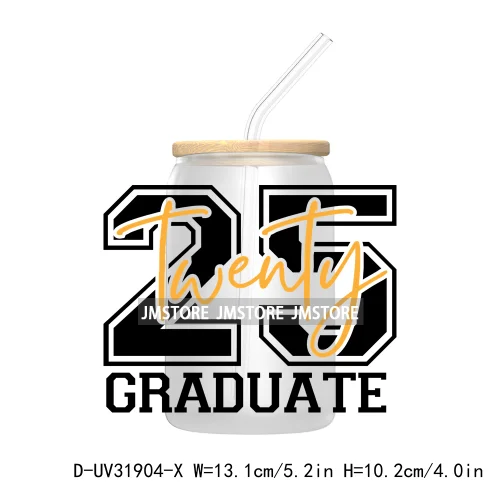 Class Of 2025 Graduation High School Senior UV DTF Transfer Stickers Decals For Libbey Cold Cups Mugs Tumbler Waterproof Labels