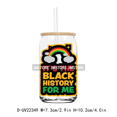 Stepping Into Juneteenth Black History Month UV DTF Transfer Stickers Decal For Libbey Cold Cup Mug Tumbler Waterproof DIY Craft