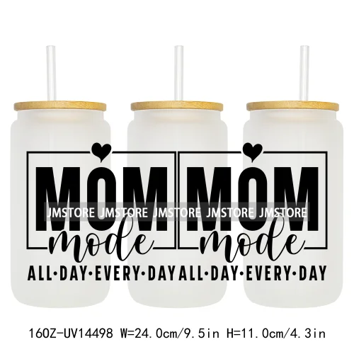 Girl Boy Mom Funny Quotes UV DTF Stickers Ready to Transfer Cup Wrap Custom Labels DIY Craft For Libbey Can Glass Tumblers Mugs